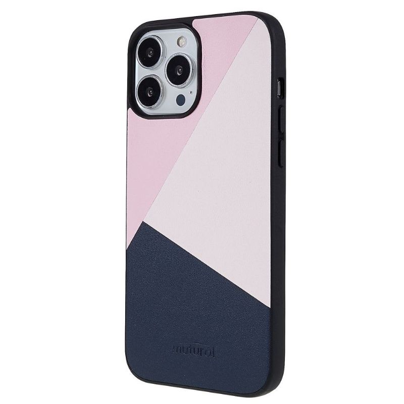 Coque iPhone 13 Pro Simili Cuir Tricolore