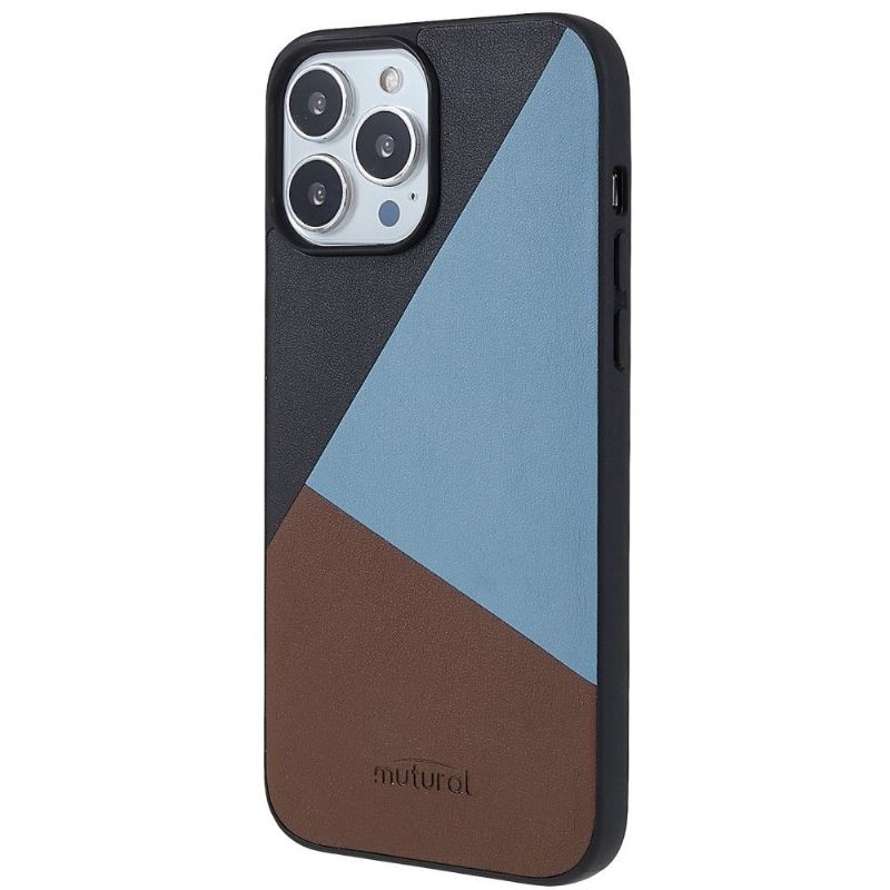 Coque iPhone 13 Pro Simili Cuir Tricolore