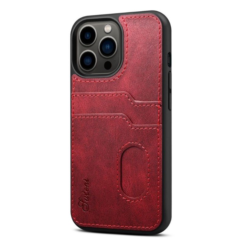 Coque iPhone 13 Pro SUTENI coutures porte-cartes