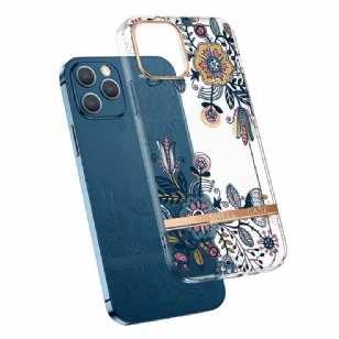 Coque iPhone 13 Pro Transparent fleurs graffiti