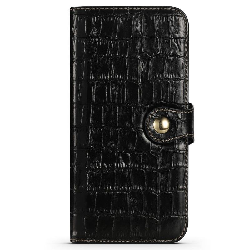 Housse iPhone 13 Pro Cuir véritable aspect croco