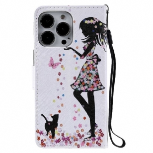 Housse iPhone 13 Pro Fille avec colibri