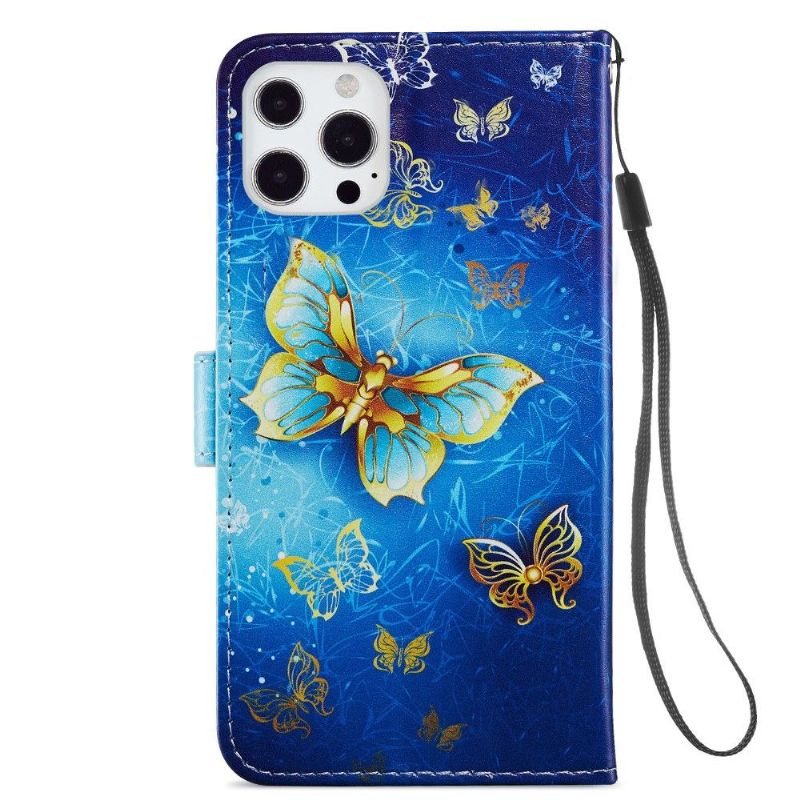 Housse iPhone 13 Pro Golden Butterfly