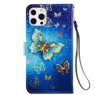 Housse iPhone 13 Pro Golden Butterfly