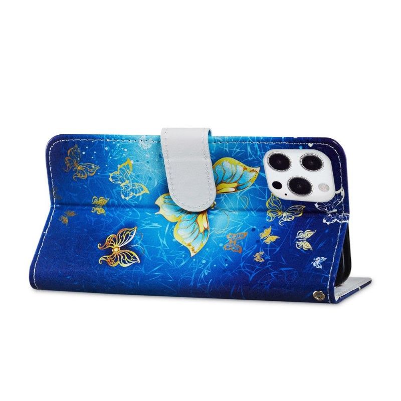 Housse iPhone 13 Pro Golden Butterfly