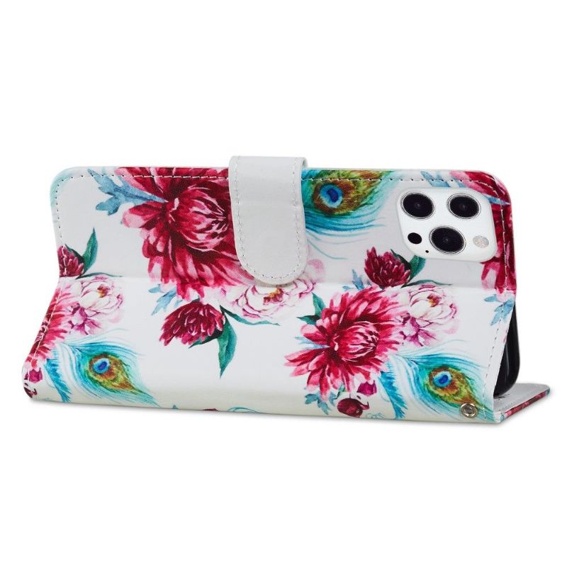 Housse iPhone 13 Pro Paon fleur