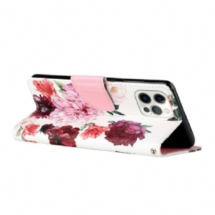 Housse iPhone 13 Pro Pivoine fleur