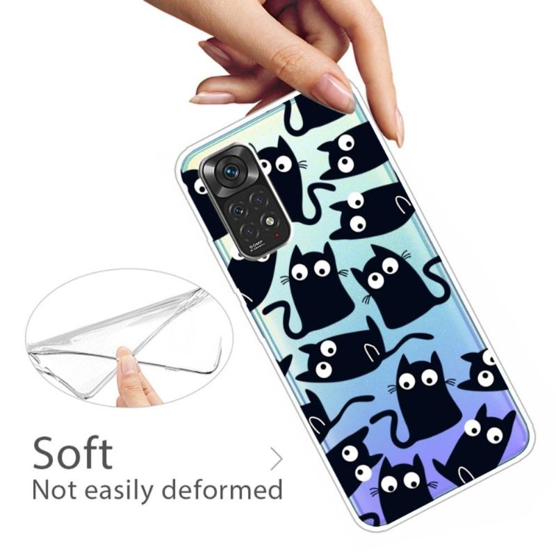 Coque Xiaomi Redmi Note 11 Pro 4G / 5G Illustration de Chats Noirs