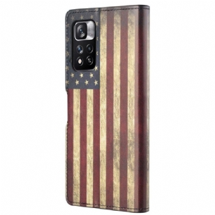 Housse Xiaomi Redmi Note 11 Pro Drapeau Américain Vintage