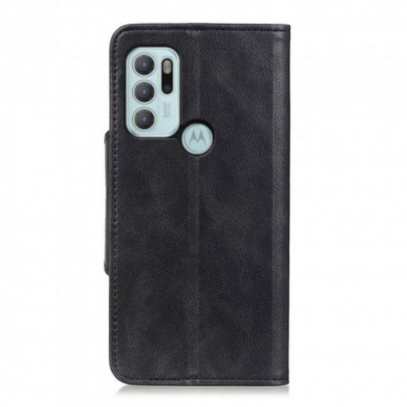 Housse Motorola G60s Simili Cuir Bouton