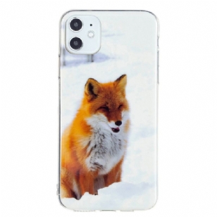 Coque iPhone 11 Fluorescente Renard roux