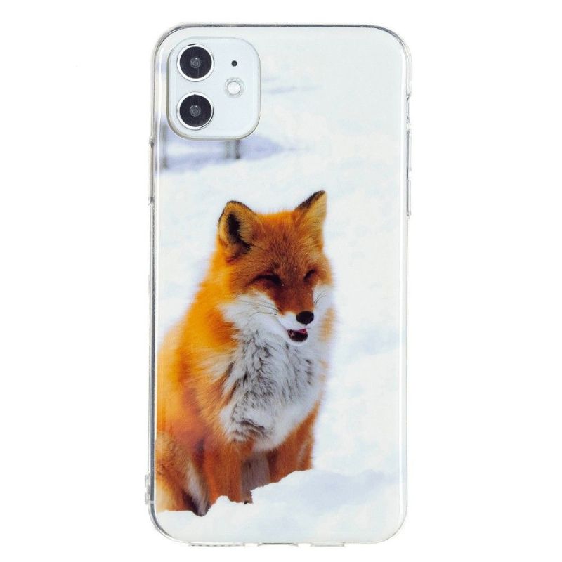 Coque iPhone 11 Fluorescente Renard roux