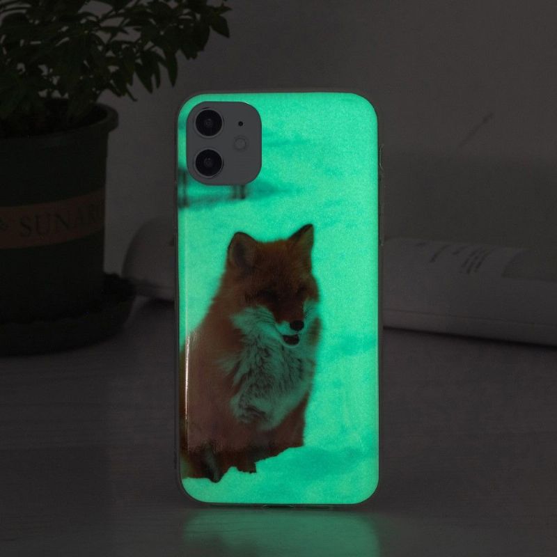 Coque iPhone 11 Fluorescente Renard roux