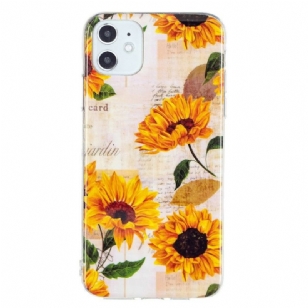 Coque iPhone 11 Fluorescente Tournesol Vintage