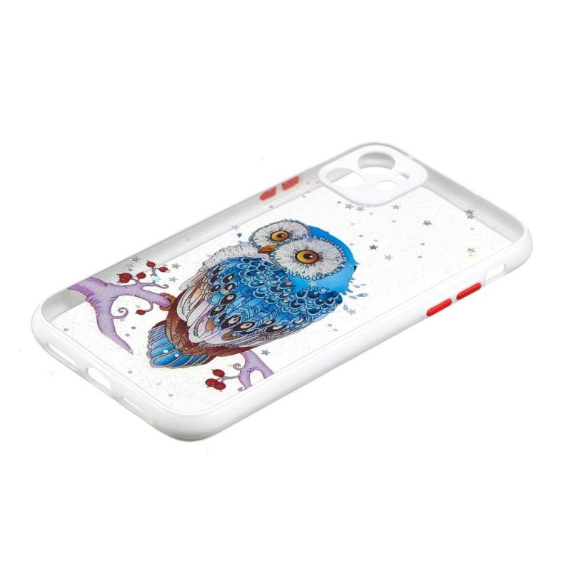 Coque iPhone 11 transparent hibou perché