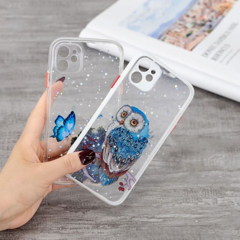 Coque iPhone 11 transparent hibou perché