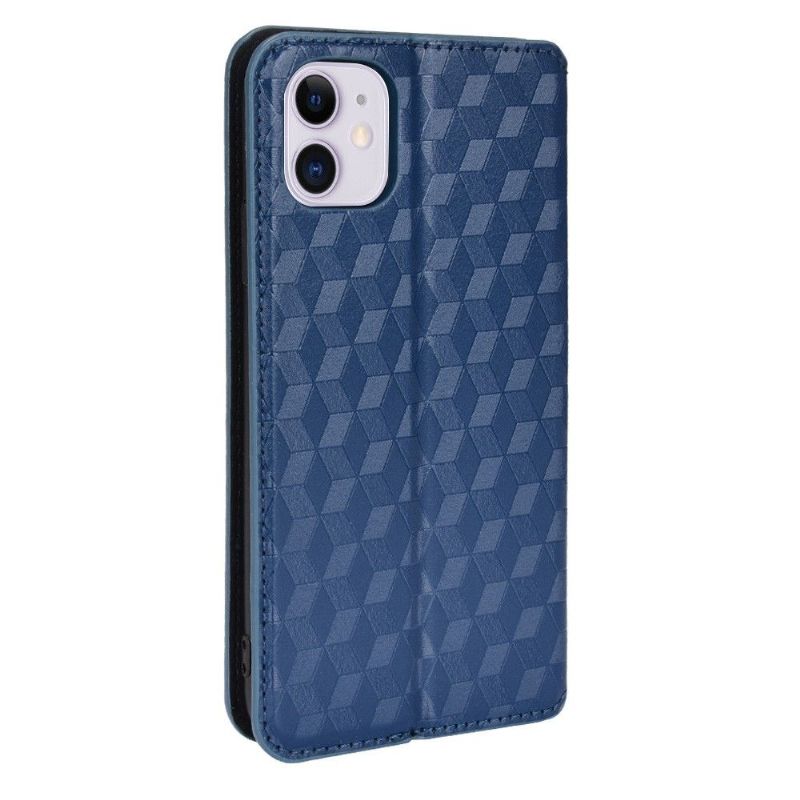 Housse iPhone 11 flip cover design géométrie