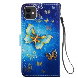 Housse iPhone 11 Golden Butterfly