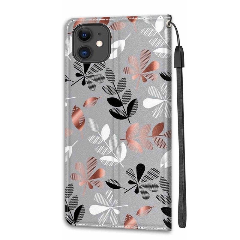 Housse iPhone 11 Illustration feuilles sauvages