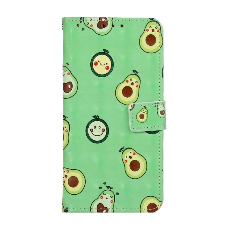 Housse iPhone 11 Kawaii Avocat + Cordon bandoulière