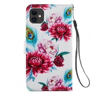 Housse iPhone 11 Paon fleur