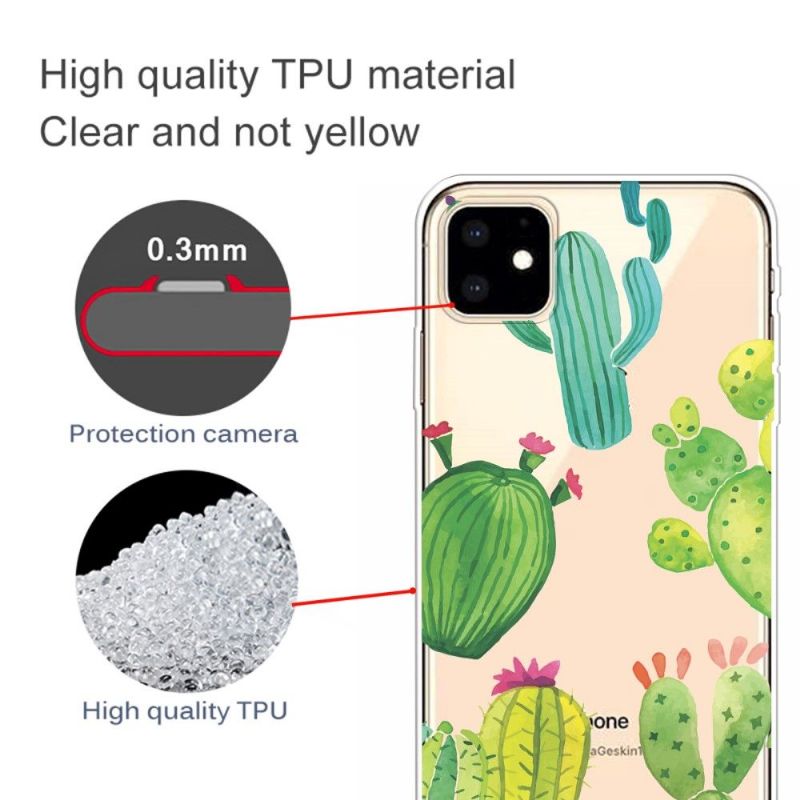 iPhone 11 - Coque transparente Cactus