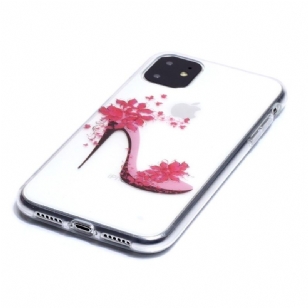 iPhone 11 - Coque Transparente Talon Fleuri