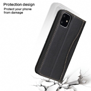 iPhone 11 - Housse cuir véritable coutures apparentes