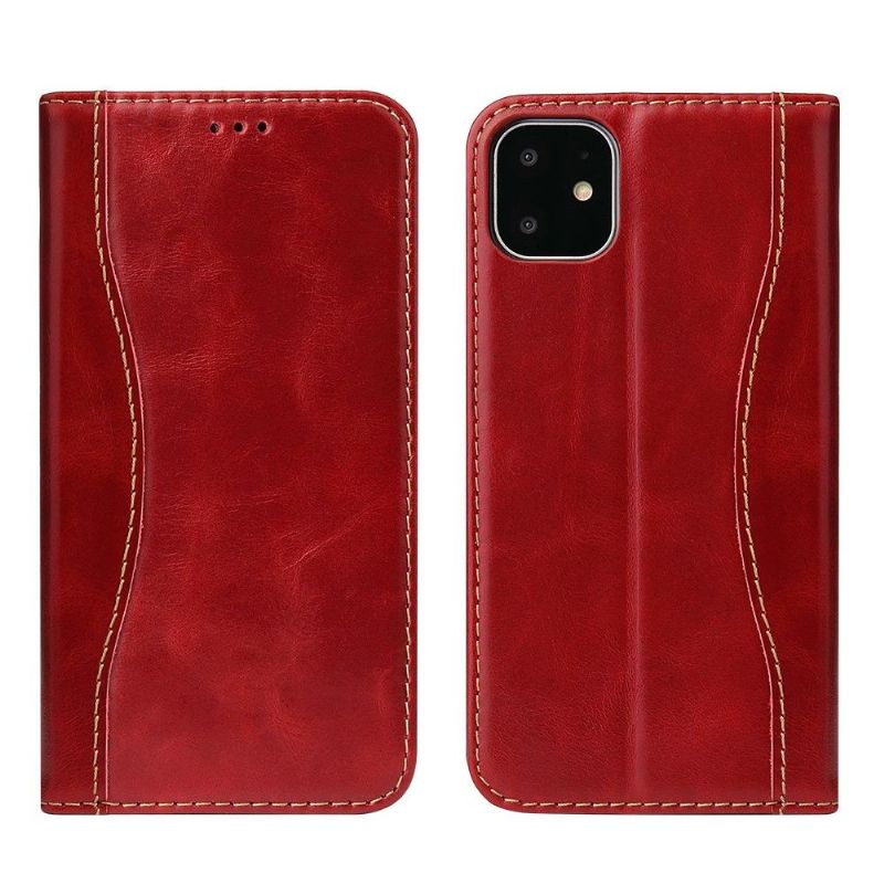 iPhone 11 - Housse cuir véritable coutures apparentes