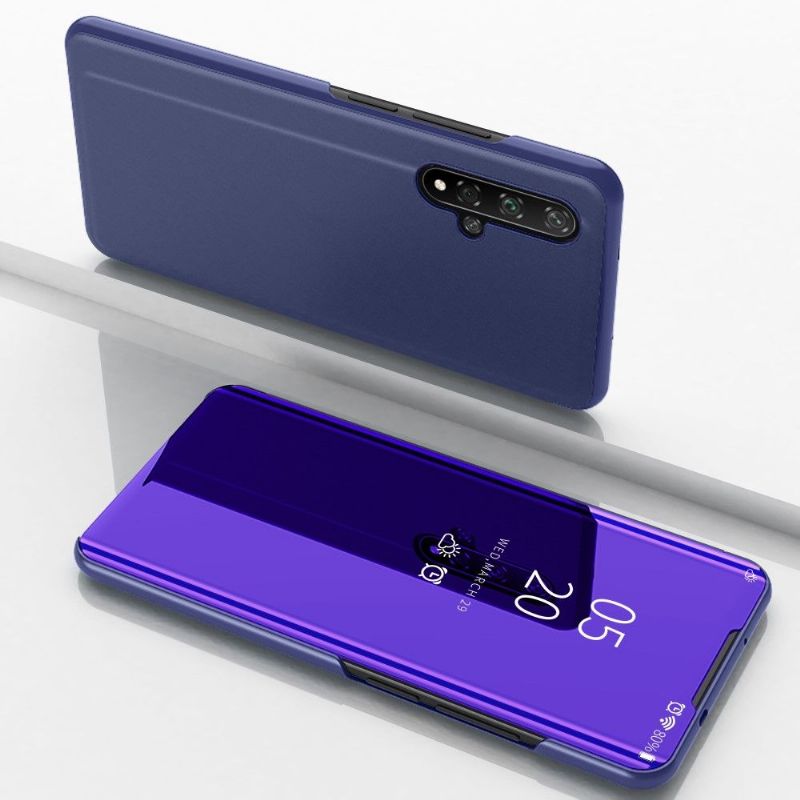 Honor 20 - Coque avec rabat effet miroir