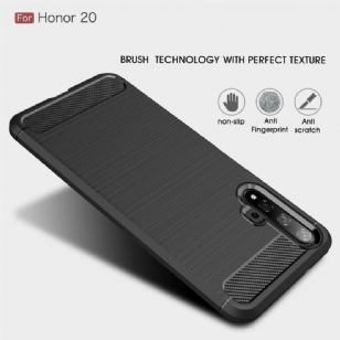 Honor 20 - Coque gel brossé carbone