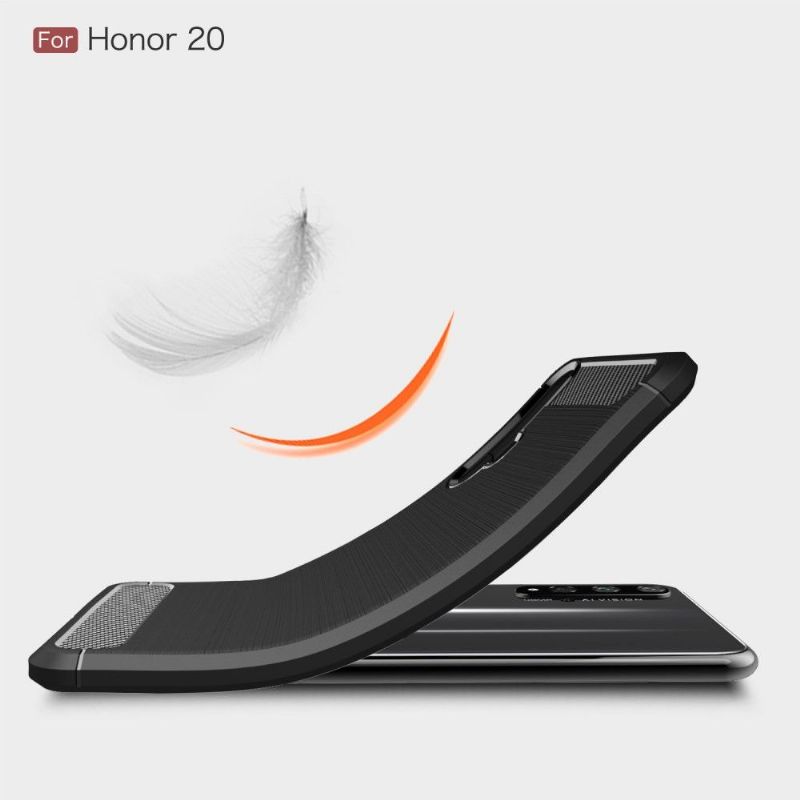 Honor 20 - Coque gel brossé carbone