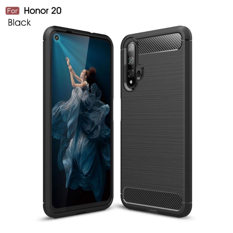 Honor 20 - Coque gel brossé carbone