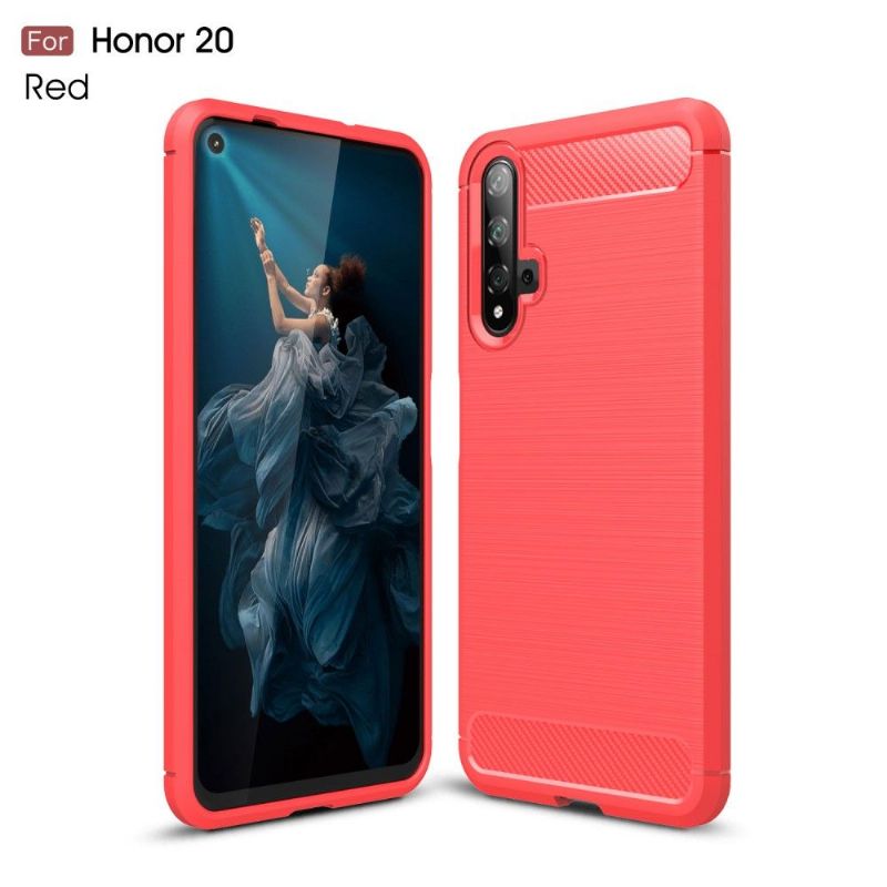 Honor 20 - Coque gel brossé carbone