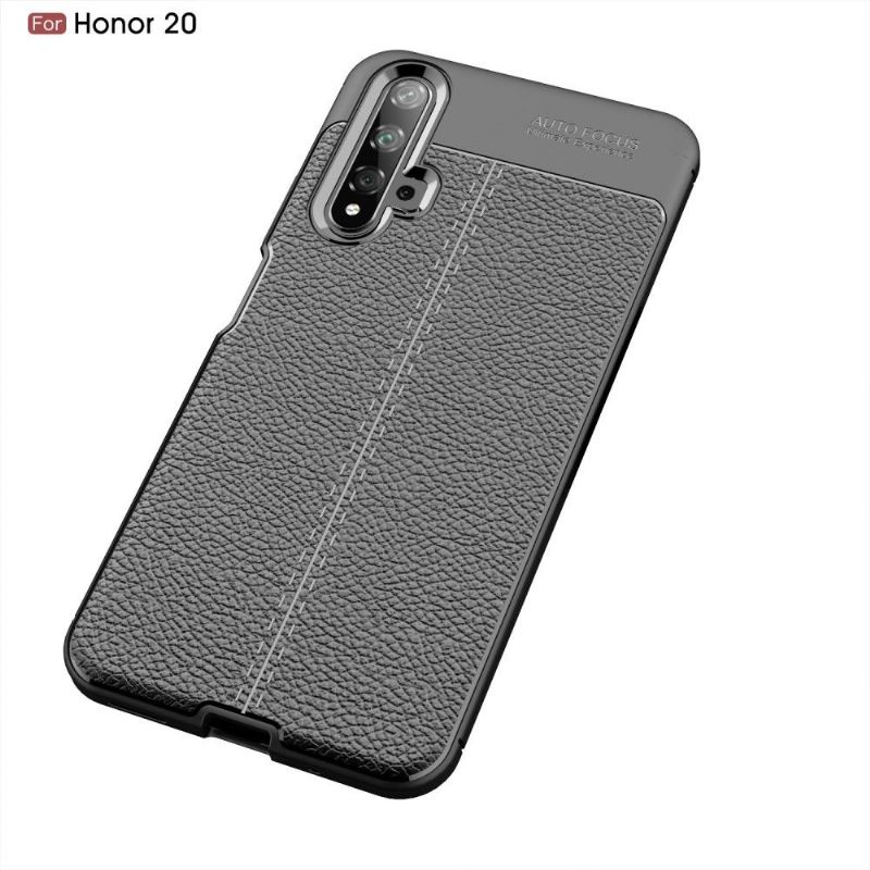 Honor 20 - Coque gel finition simili cuir