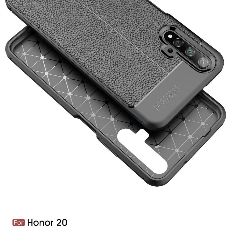 Honor 20 - Coque gel finition simili cuir