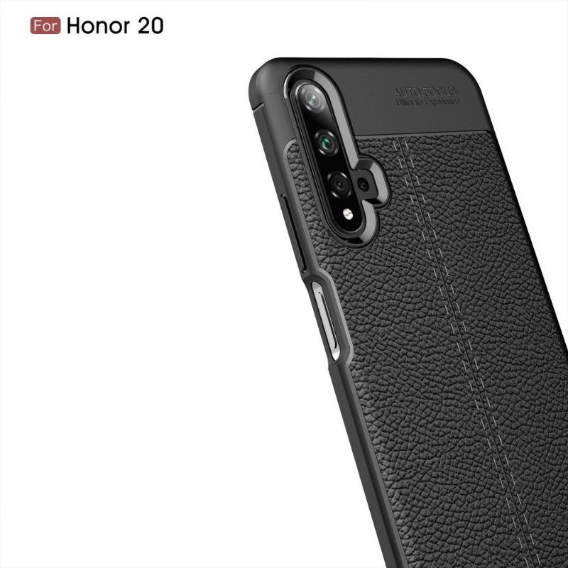 Honor 20 - Coque gel finition simili cuir