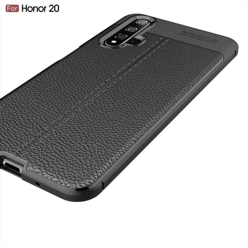 Honor 20 - Coque gel finition simili cuir