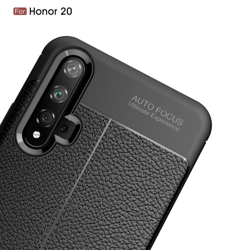 Honor 20 - Coque gel finition simili cuir