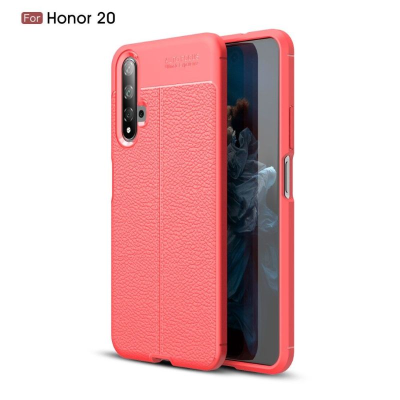 Honor 20 - Coque gel finition simili cuir