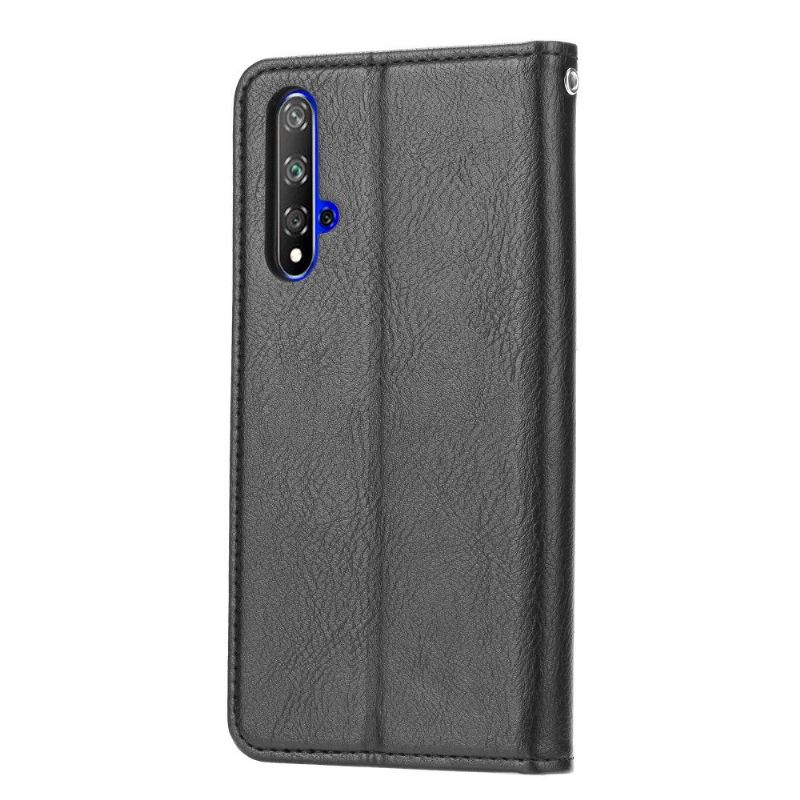 Honor 20 - Housse effet cuir stand case