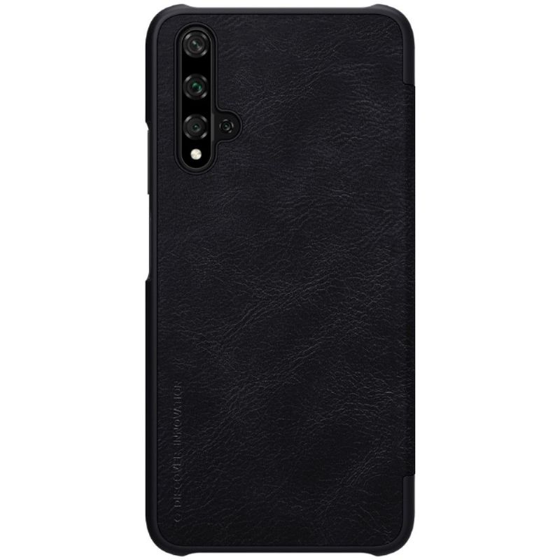 Honor 20 - Housse NILLKIN Qin revêtement cuir - Noir