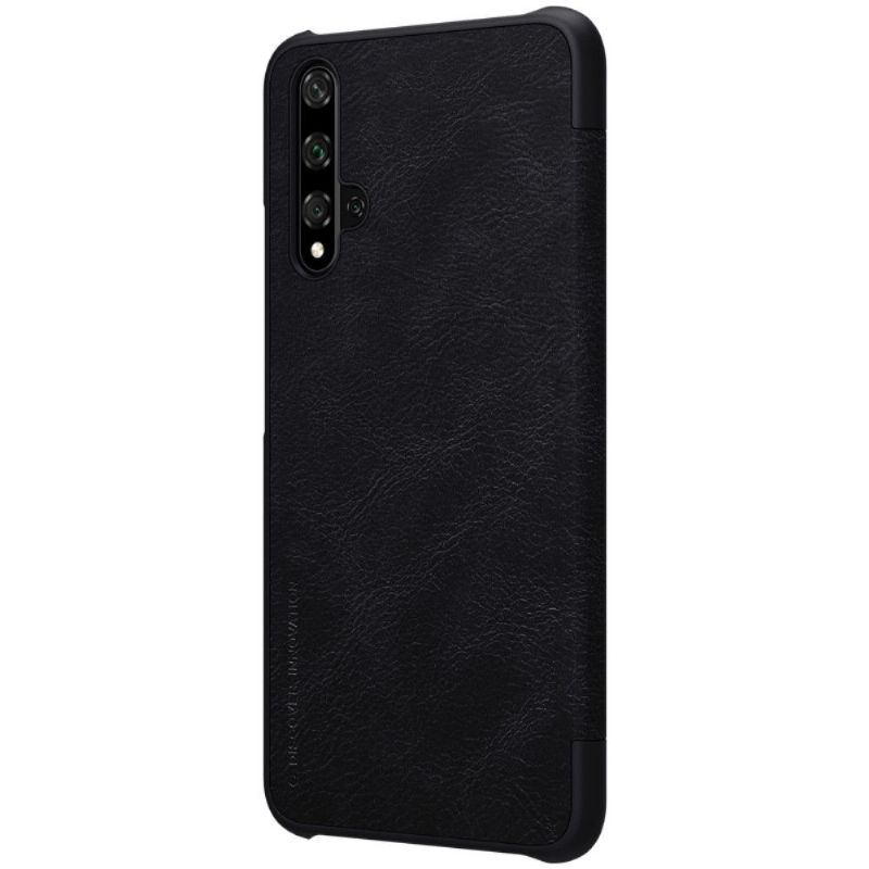 Honor 20 - Housse NILLKIN Qin revêtement cuir - Noir