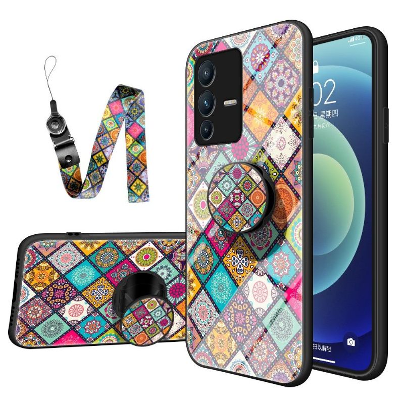 Coque Vivo V23 5G Kaleidoscope Mandala avec support