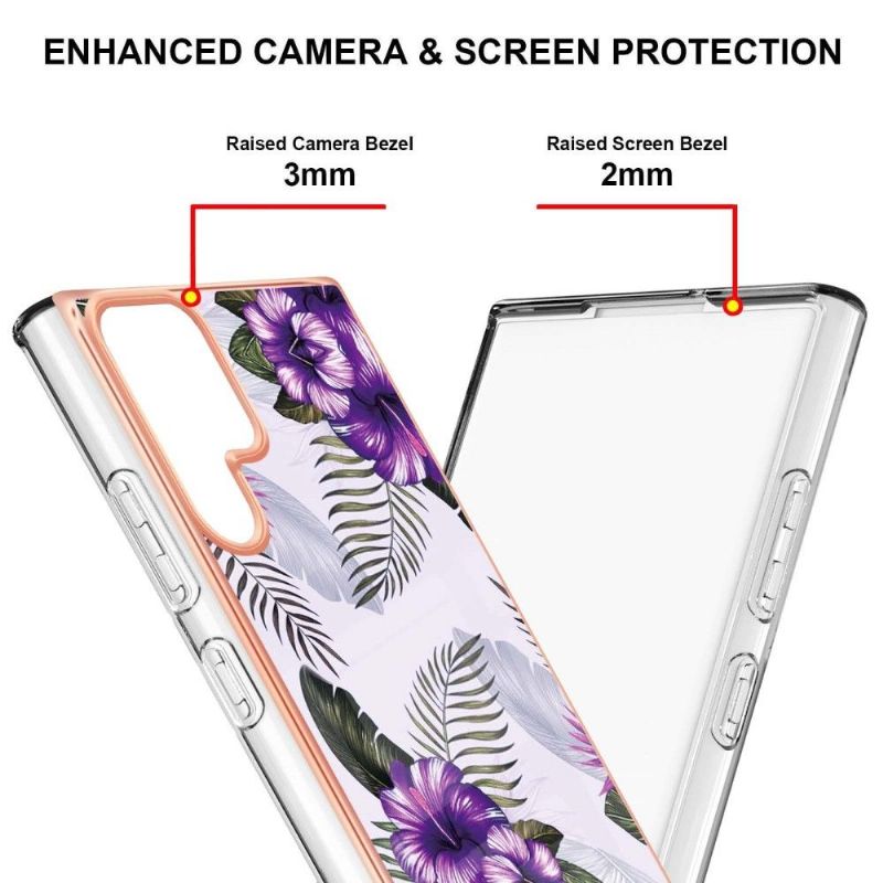 Coque Samsung Galaxy S22 Ultra 5G Fleurs Exotiques