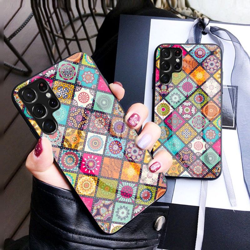 Coque Samsung Galaxy S22 Ultra 5G Kaleidoscope Mandala avec support