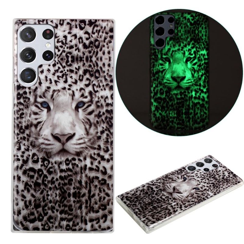 Coque Samsung Galaxy S22 Ultra 5G Luminous Panthère des neiges