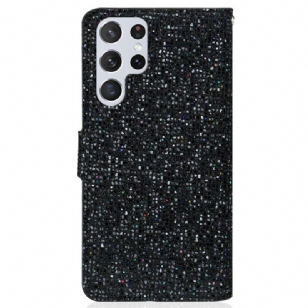 Housse Samsung Galaxy S22 Ultra 5G Glitter Porte Cartes