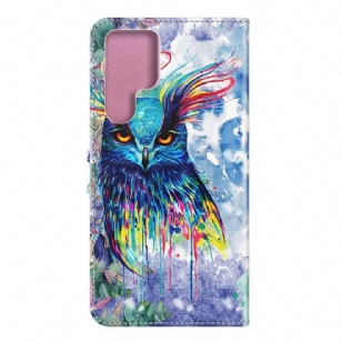 Housse Samsung Galaxy S22 Ultra 5G hibou aquarelle