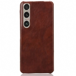 Coque Sony Xperia 1 VI Effet Cuir Litchi